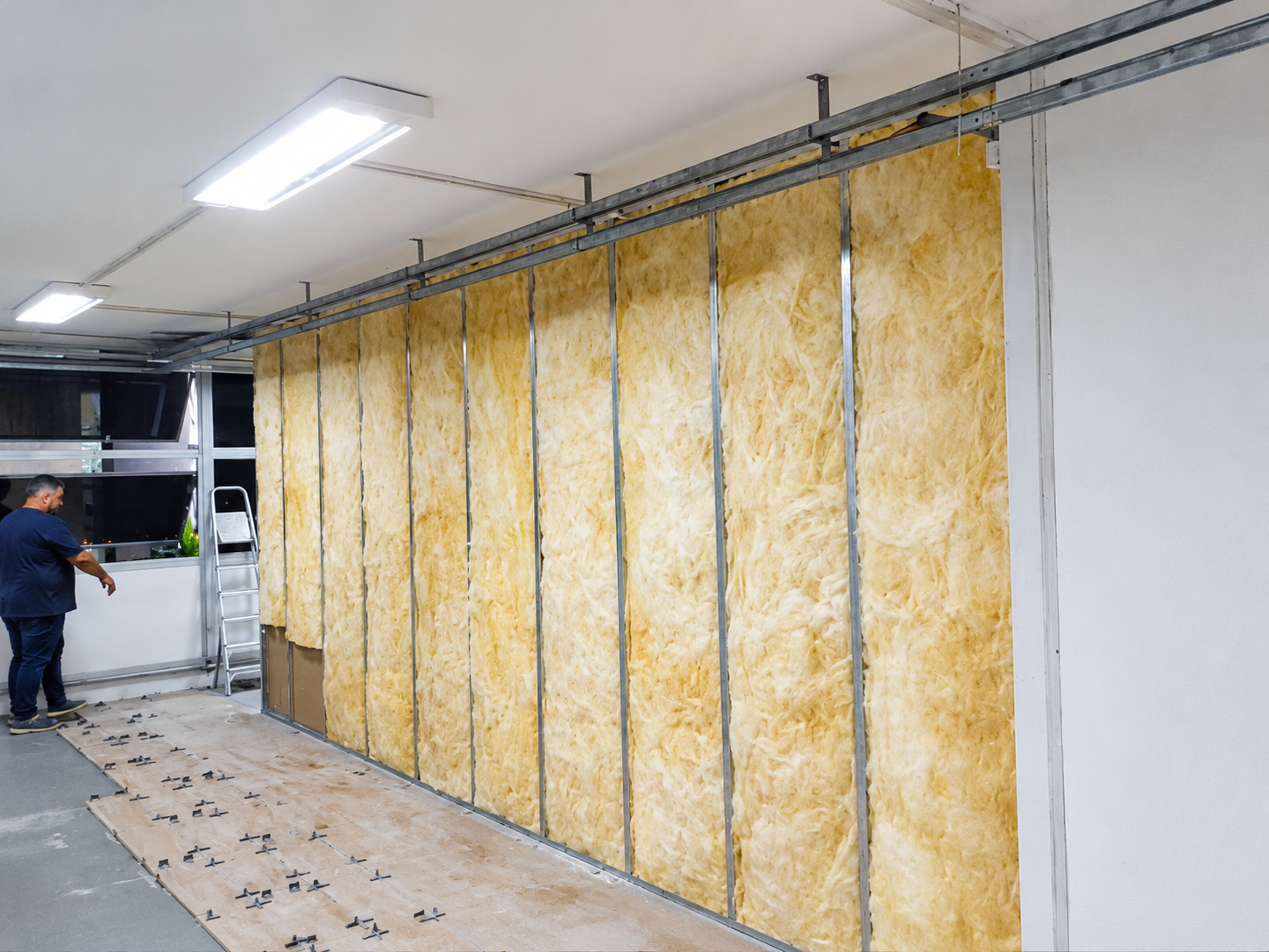 Divisória de drywall acústico instalada pela Tecnoforro em Nova Lima